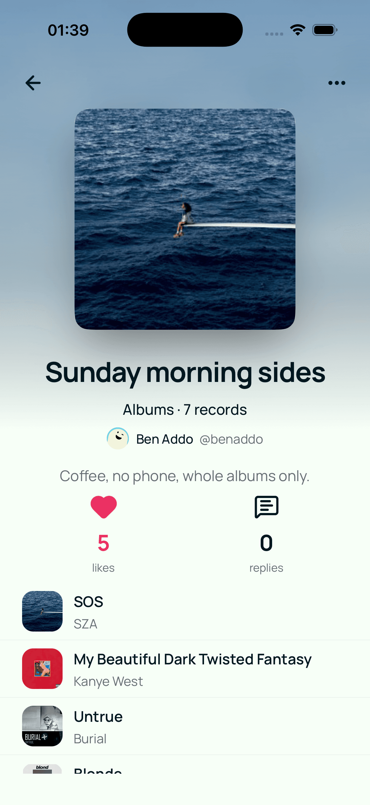 The albums that stayed. in the Albumination app